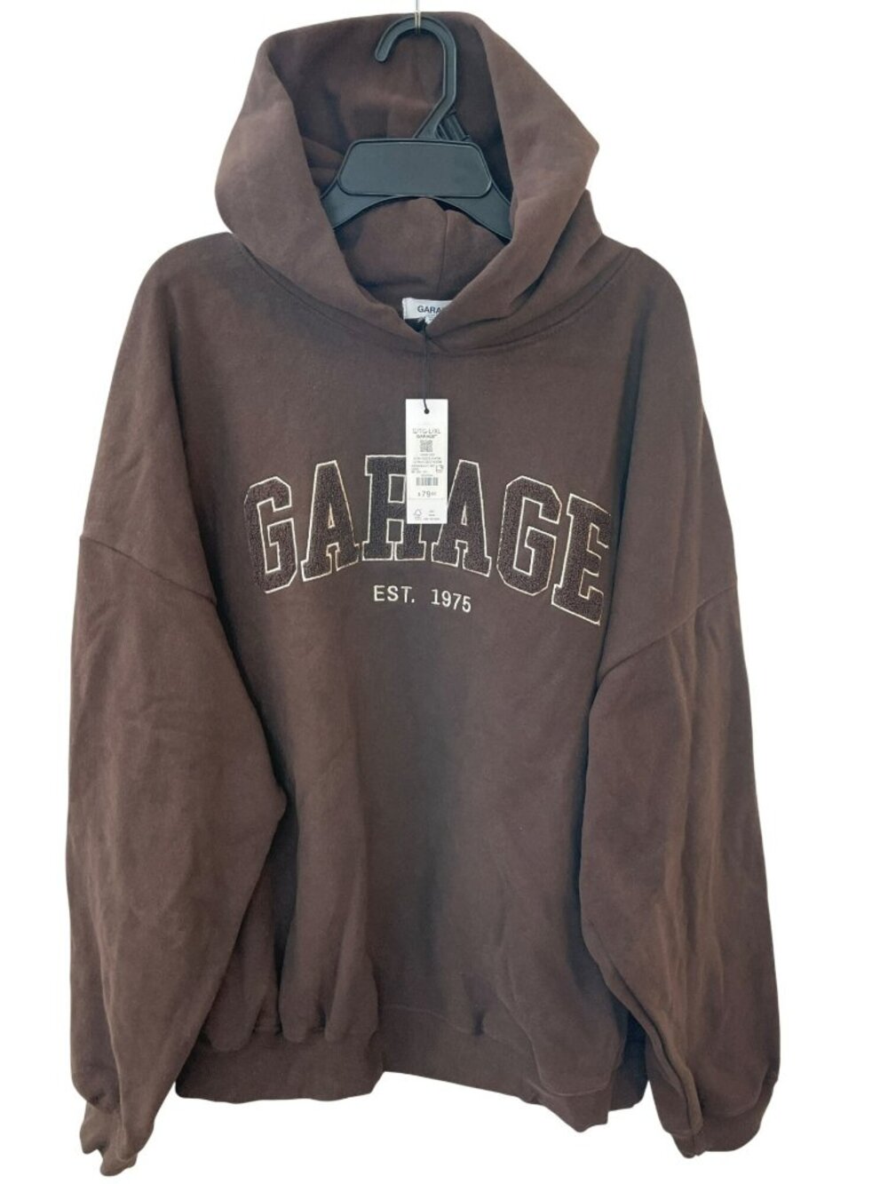 Garage Ultra Fleece Hoodie Armadillo Brown Women's Size L/XL MSRP$80 NWT